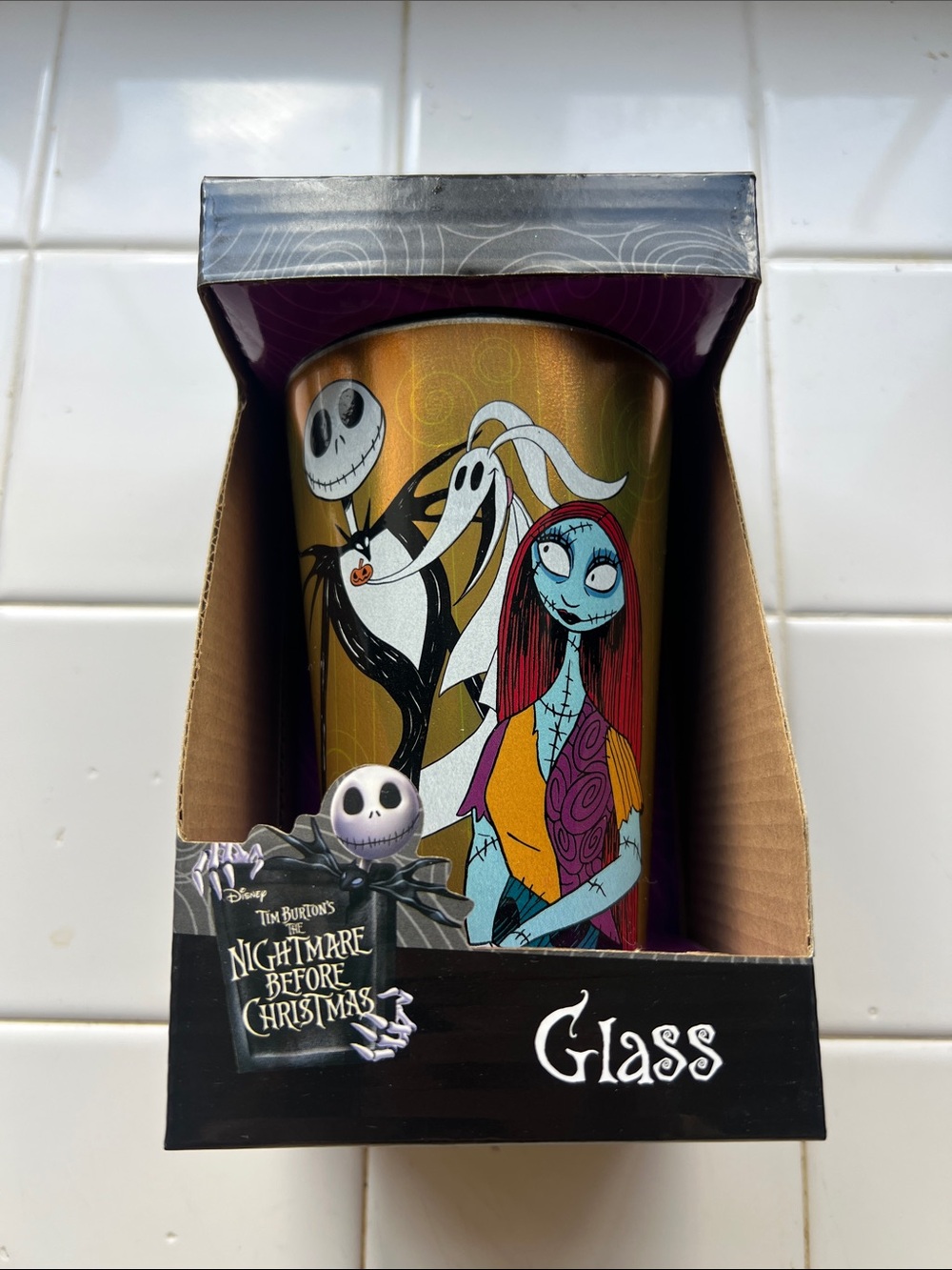 Disney Nightmare Before Christmas Sally & Jack Decorative Glass
